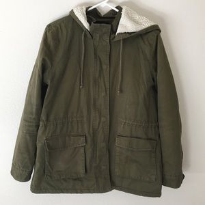 Olive Green Hooded Parka